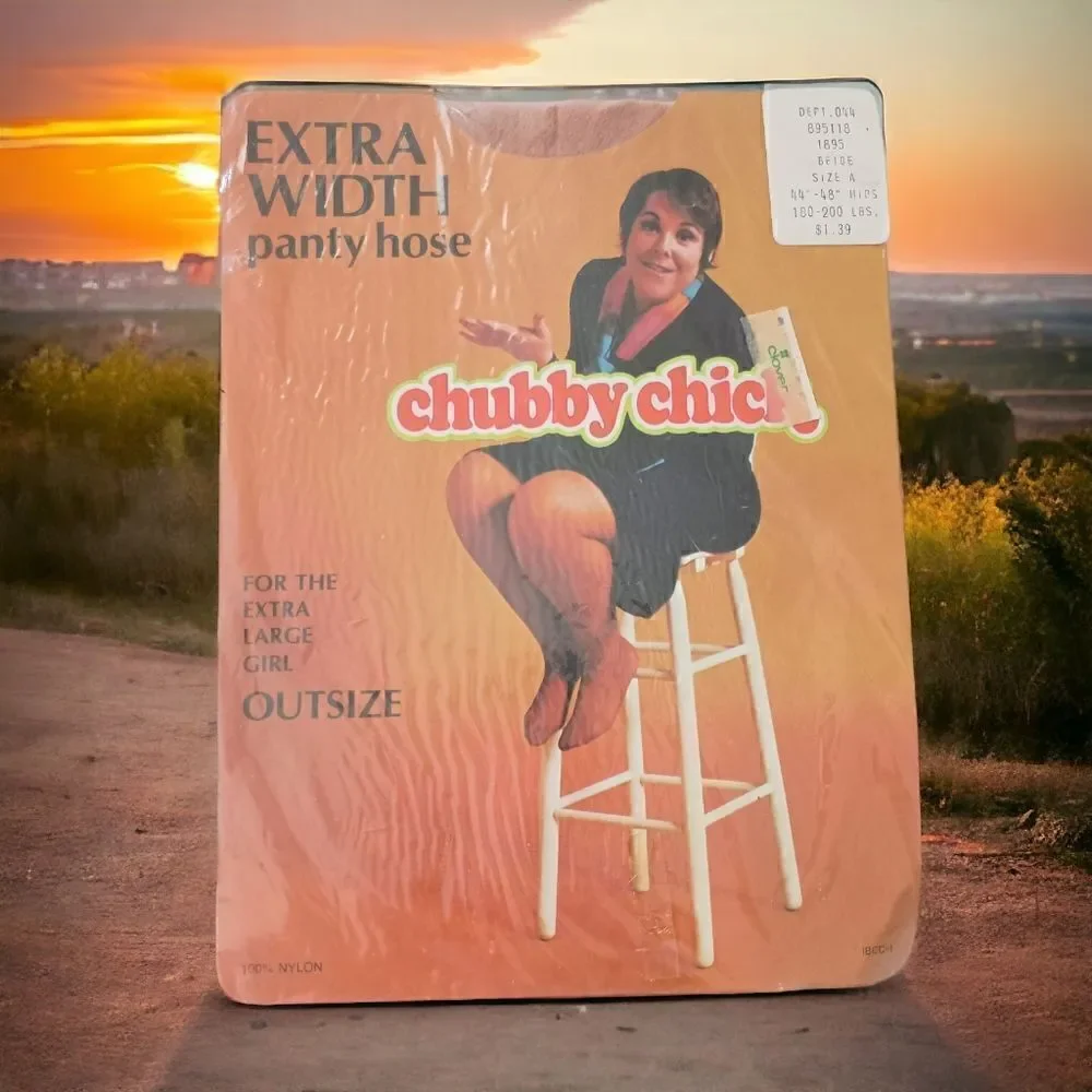 Chubby Chick Extra Width Pantyhose Beige Sz A‎ 44
